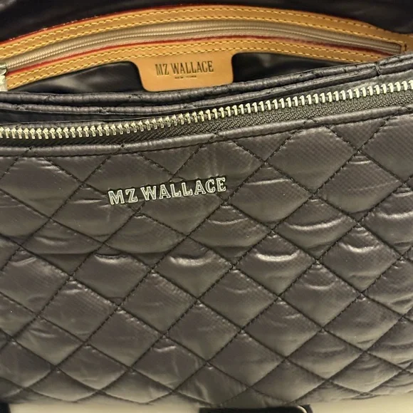 REDUCED! MZ Wallace Black Large Pippa Crossbody Quilted Shoulder Bag - Picture 8 of 11